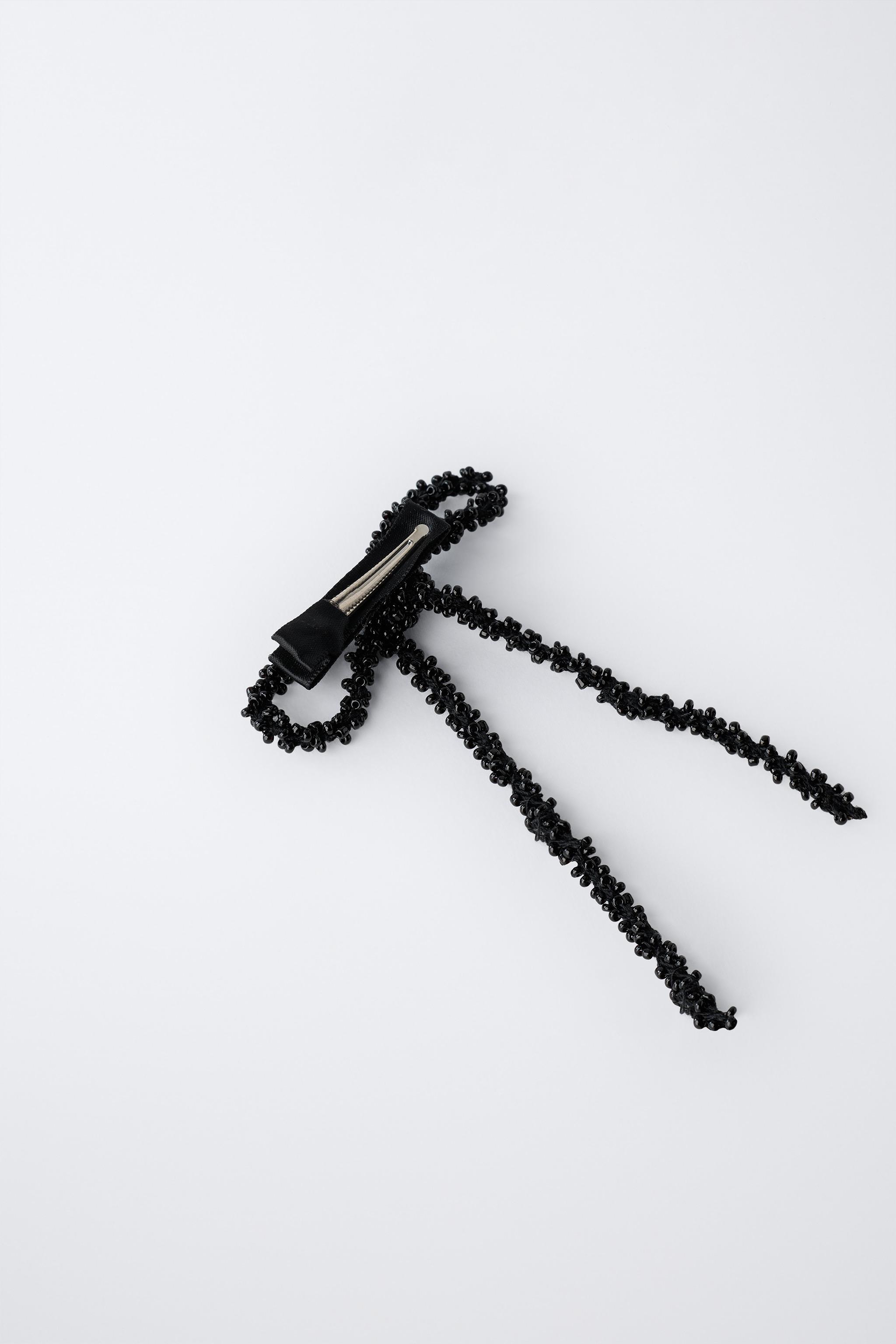 PACK OF TWO BEADED BOW BARRETTES